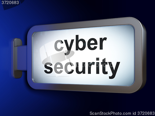 Image of Safety concept: Cyber Security on billboard background