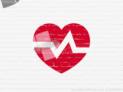 Image of Healthcare concept: Heart on wall background