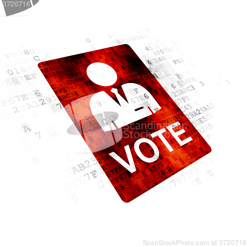 Image of Political concept: Ballot on Digital background