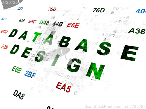 Image of Software concept: Database Design on Digital background