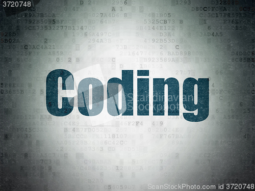 Image of Programming concept: Coding on Digital Paper background