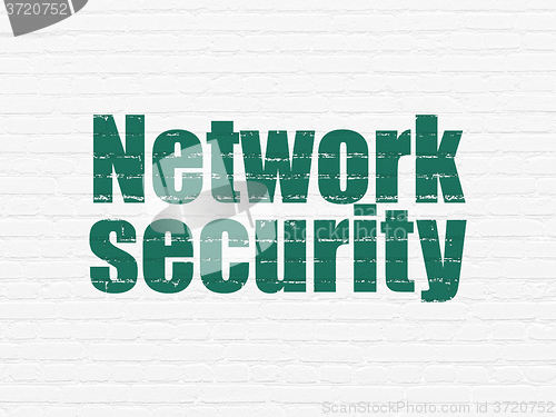 Image of Security concept: Network Security on wall background