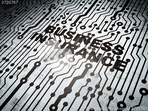 Image of Insurance concept: circuit board with Business Insurance