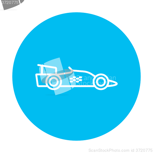 Image of Race car line icon.