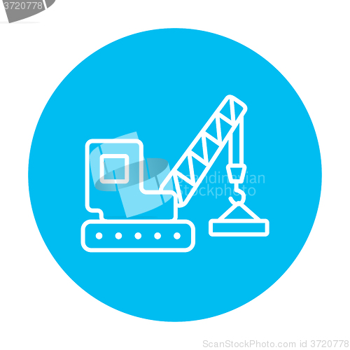 Image of Lifting crane line icon.