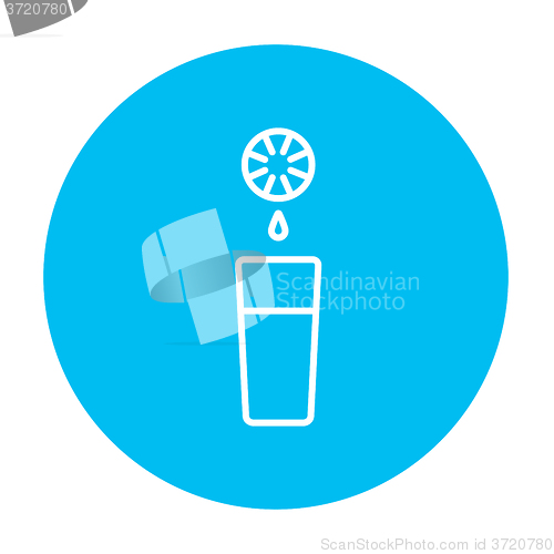 Image of Glass of juice line icon.