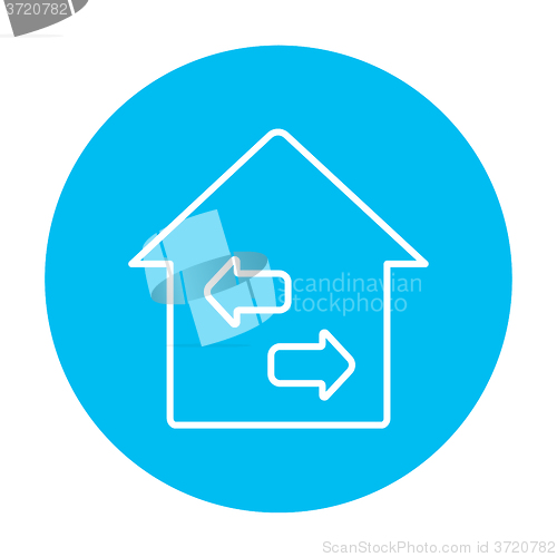 Image of Property resale line icon.