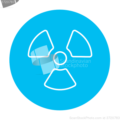 Image of Ionizing radiation sign line icon.