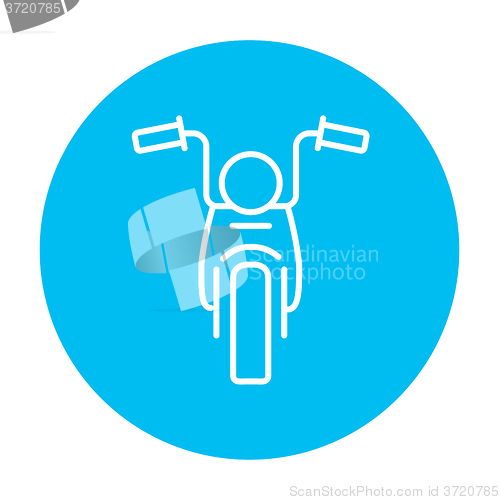 Image of Motorcycle line icon.