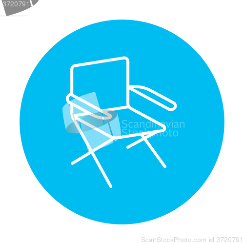 Image of Folding chair line icon.