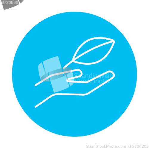 Image of Environmental protection line icon.