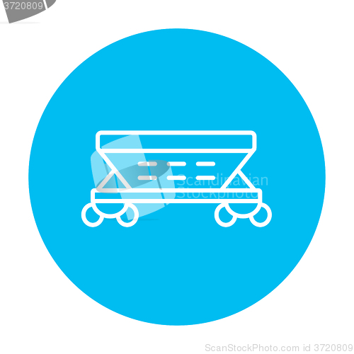 Image of Cargo wagon line icon.