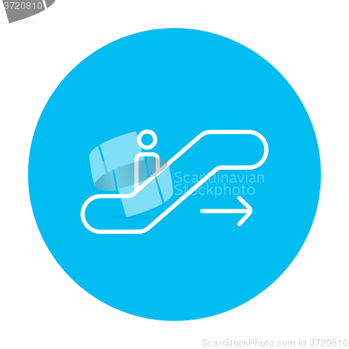 Image of Gangway of plane line icon.
