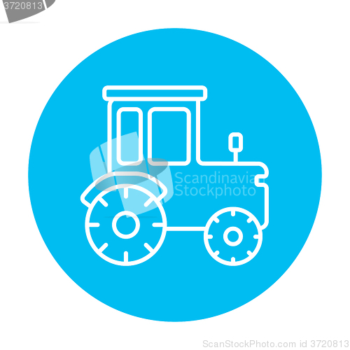 Image of Tractor line icon.