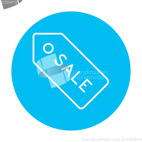 Image of Sale tag line icon.