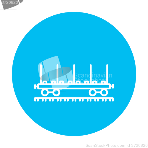 Image of Cargo wagon line icon.