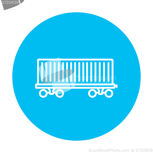 Image of Cargo wagon line icon.