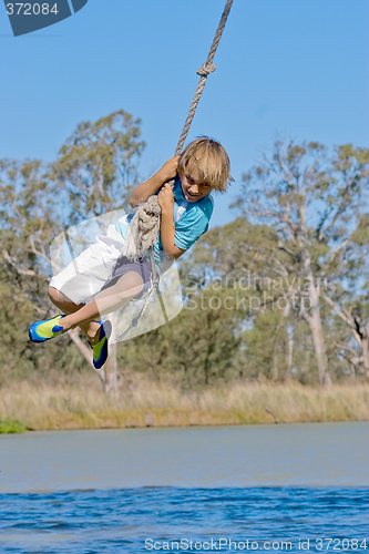 Image of boy on rope