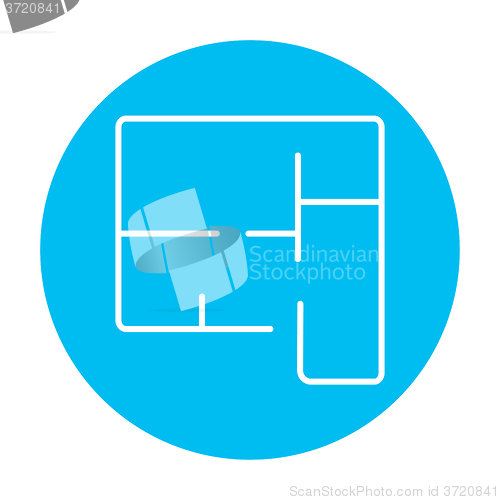 Image of Layout of the house line icon.