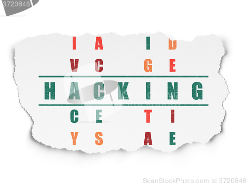 Image of Security concept: Hacking in Crossword Puzzle