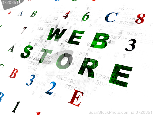 Image of Web development concept: Web Store on Digital background