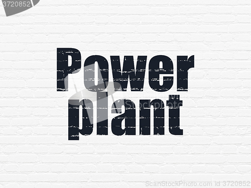 Image of Industry concept: Power Plant on wall background