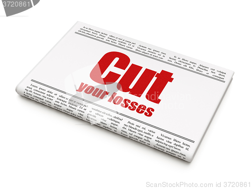 Image of Finance concept: newspaper headline Cut Your losses