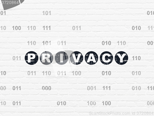 Image of Privacy concept: Privacy on wall background