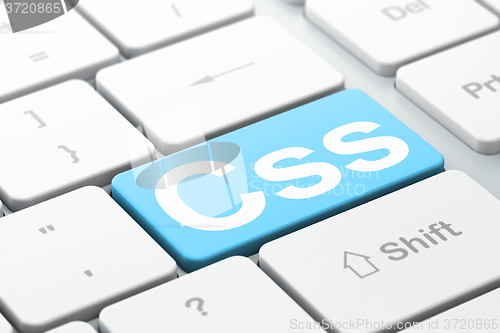 Image of Software concept: Css on computer keyboard background
