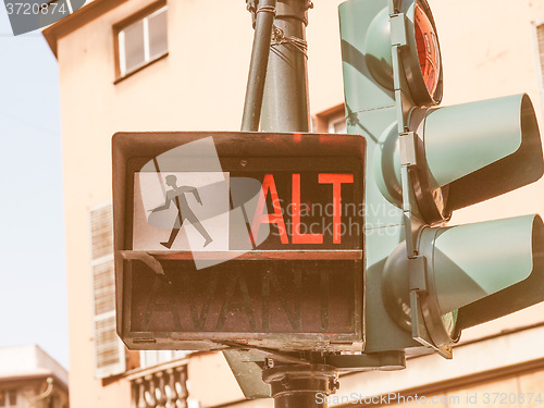 Image of  Red traffic light vintage