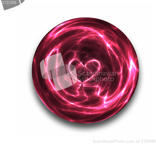 Image of crystal ball heart