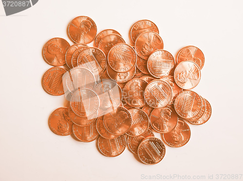 Image of  Dollar coins 1 cent vintage