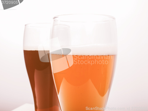 Image of  Two glasses of German beer vintage