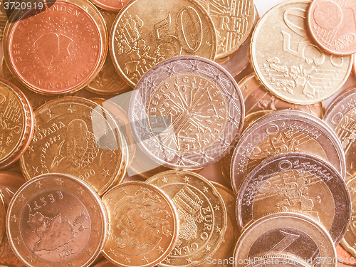 Image of  Euro coins vintage