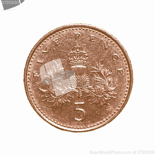 Image of  Five pence coin vintage