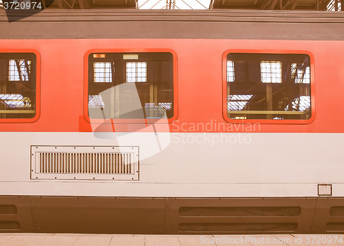 Image of  Train in station vintage