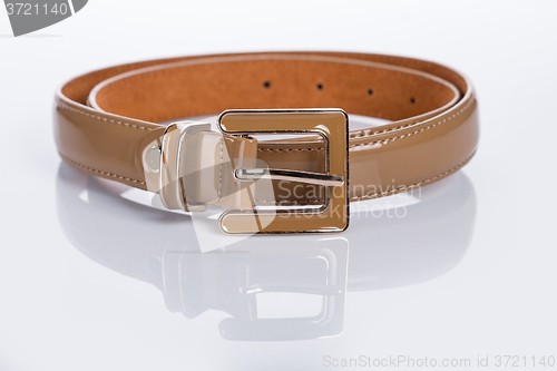 Image of brown Women\'s belt with rhinestones