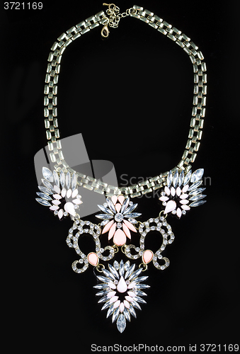 Image of luxury necklace on black stand