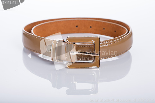 Image of brown Women\'s belt with rhinestones