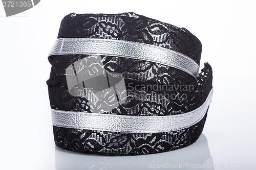 Image of Black Women\'s belt with rhinestones