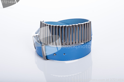 Image of blue Women\'s belt with rhinestones