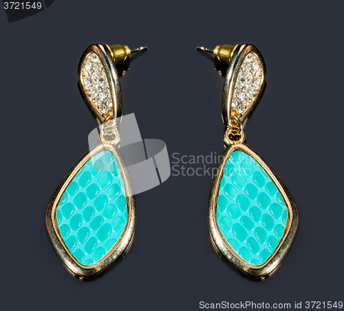 Image of Pear Diamonds green Earrings