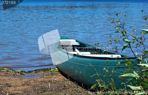 Image of canoe on bank