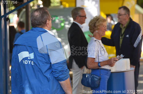 Image of Conservative Party (Høyre) campaign stand