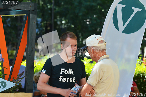 Image of Liberal Party (Venstre) campaign stand