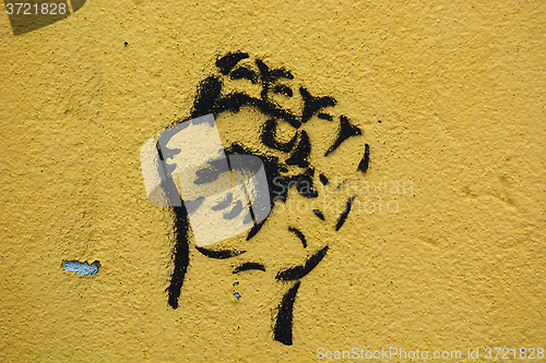 Image of Raised fist street art graffiti