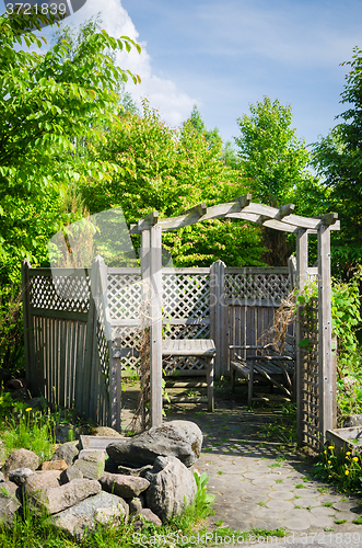 Image of Pergola and a place to relax in the garden