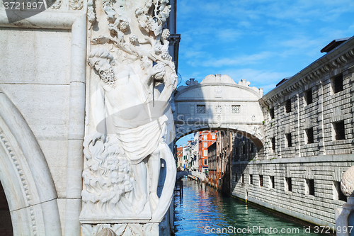 Image of Bridge of sighs in Venice, Italy