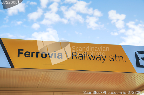 Image of Ferrovia water bus stop sign