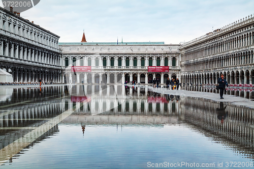 Image of San Marco square with tourists in Venice